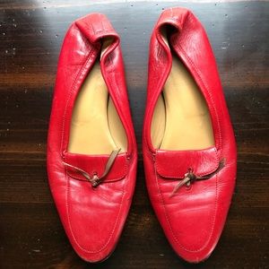 J.Crew Leather Loafers with Velvet Ribbon